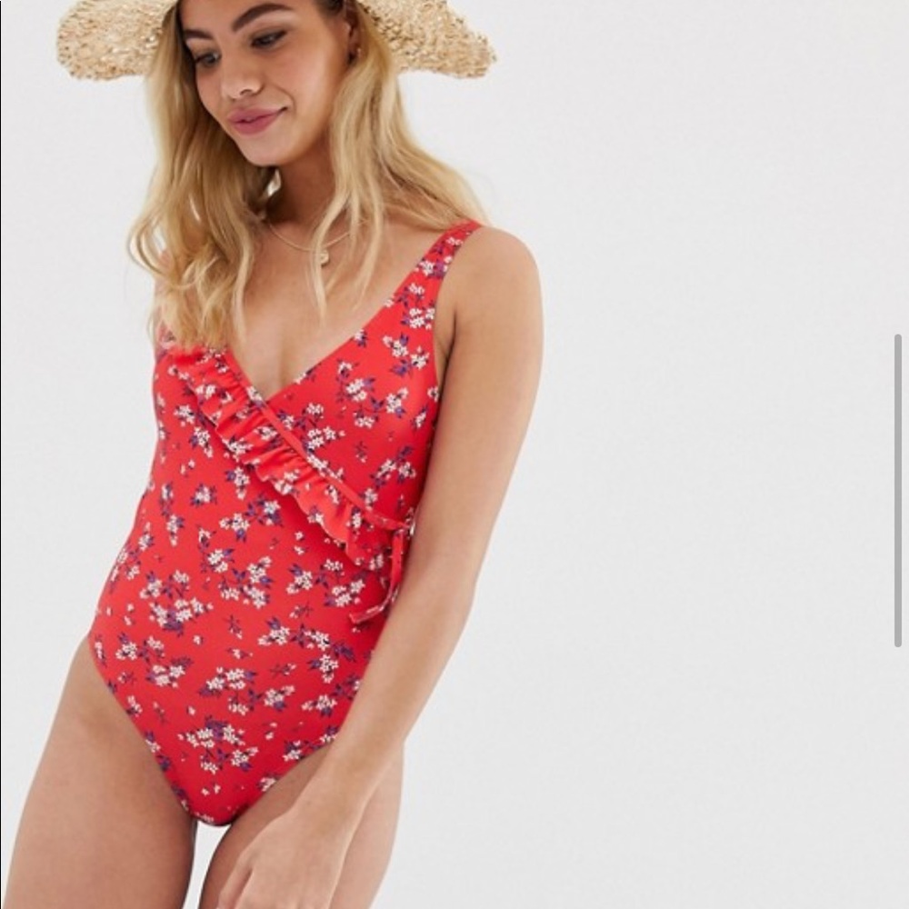 Red florals Swimsuit